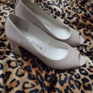 Calvin Klein Women's Peep Toe Heels - Cream